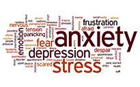 black and white low poly face Anxiety concept word cloud background