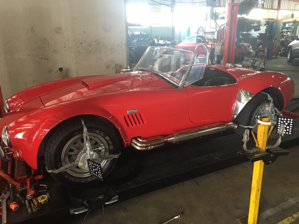 a red convertible
