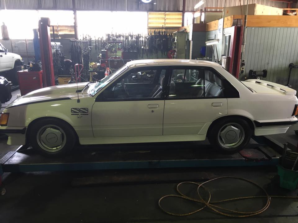 a small white car
