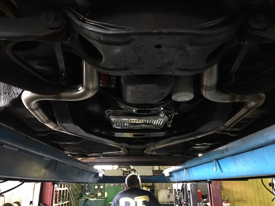 underneath a car