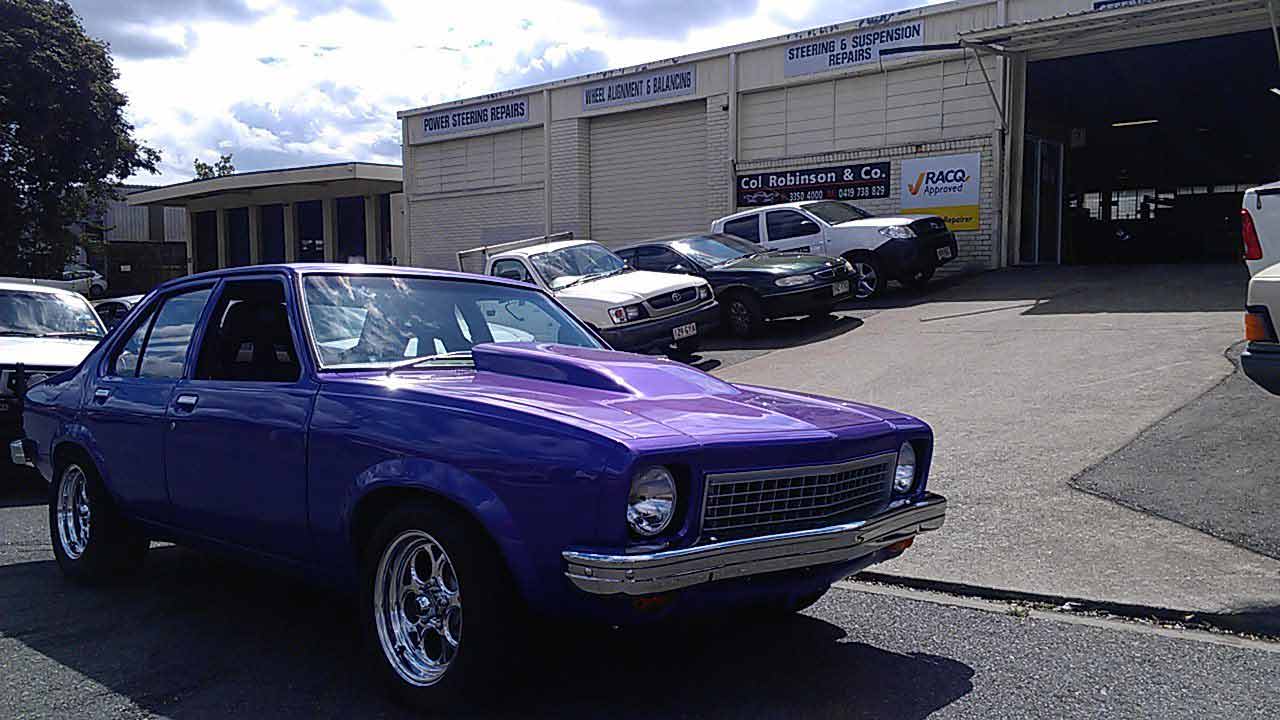 a purple car