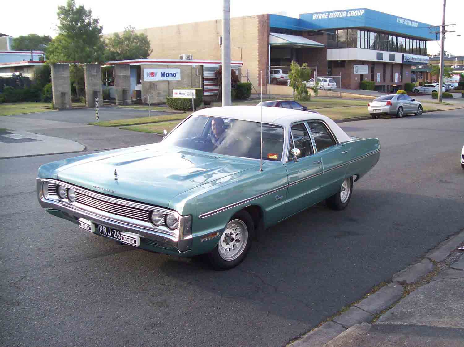 a light blue car