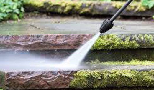 Pressure washer spraying