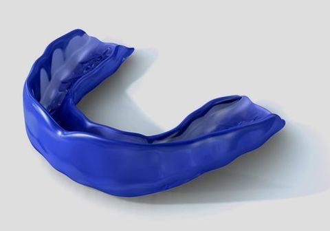 a blue colour mouthguard