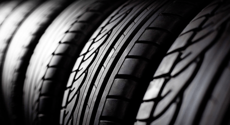 A varied range of car tyres
