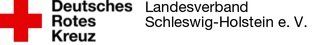 Deutsches Rotes Kreuz logo with red cross and “Landesverband Schleswig-Holstein e. V.” text on white background