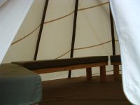 Inside of a teepee