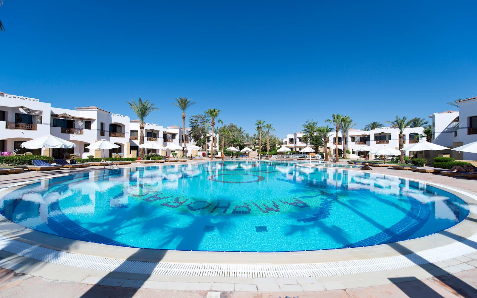 Relaxing poolside view at Amphoras Resort