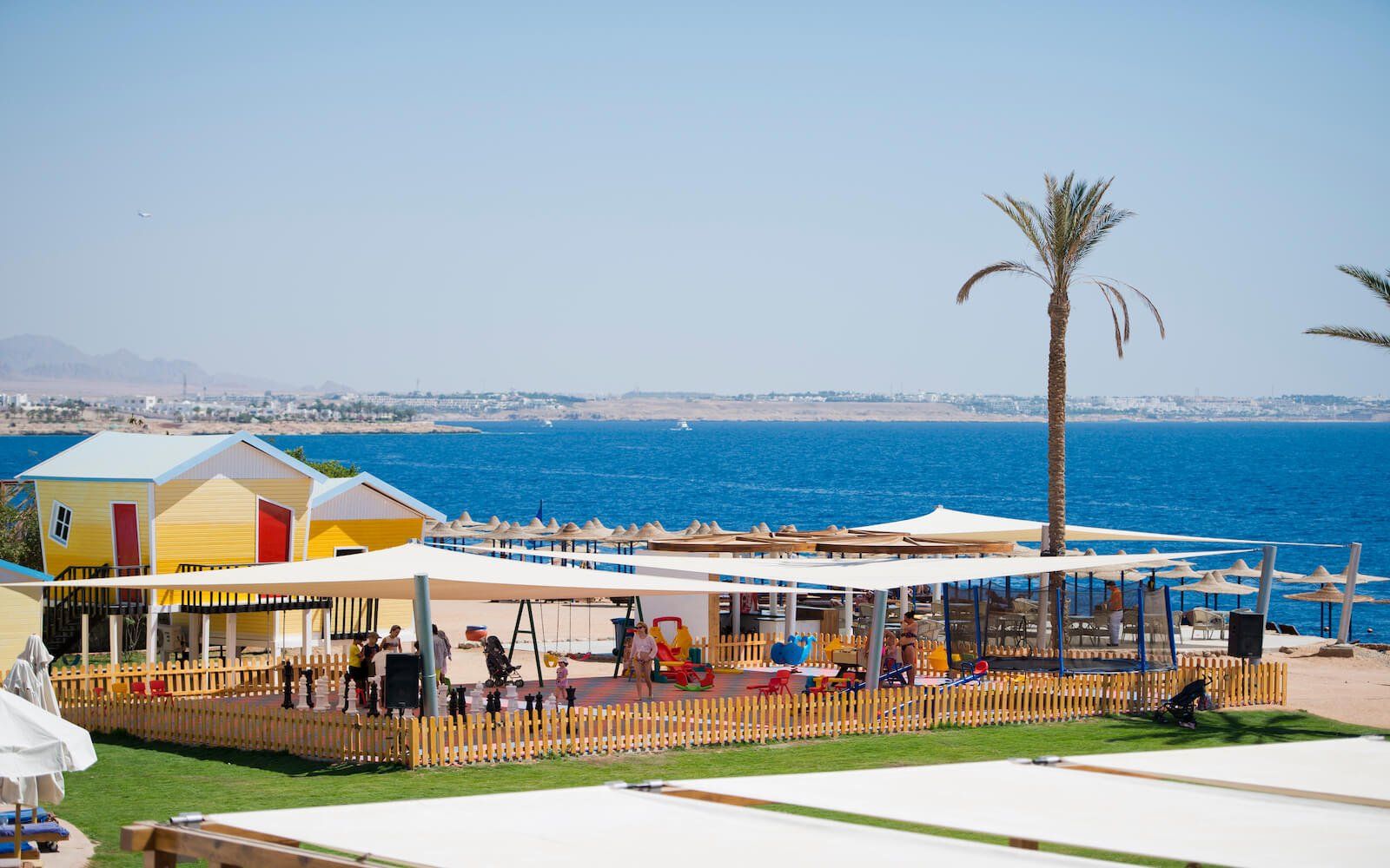 Outdoor play zone designed for children at Amphoras Beach