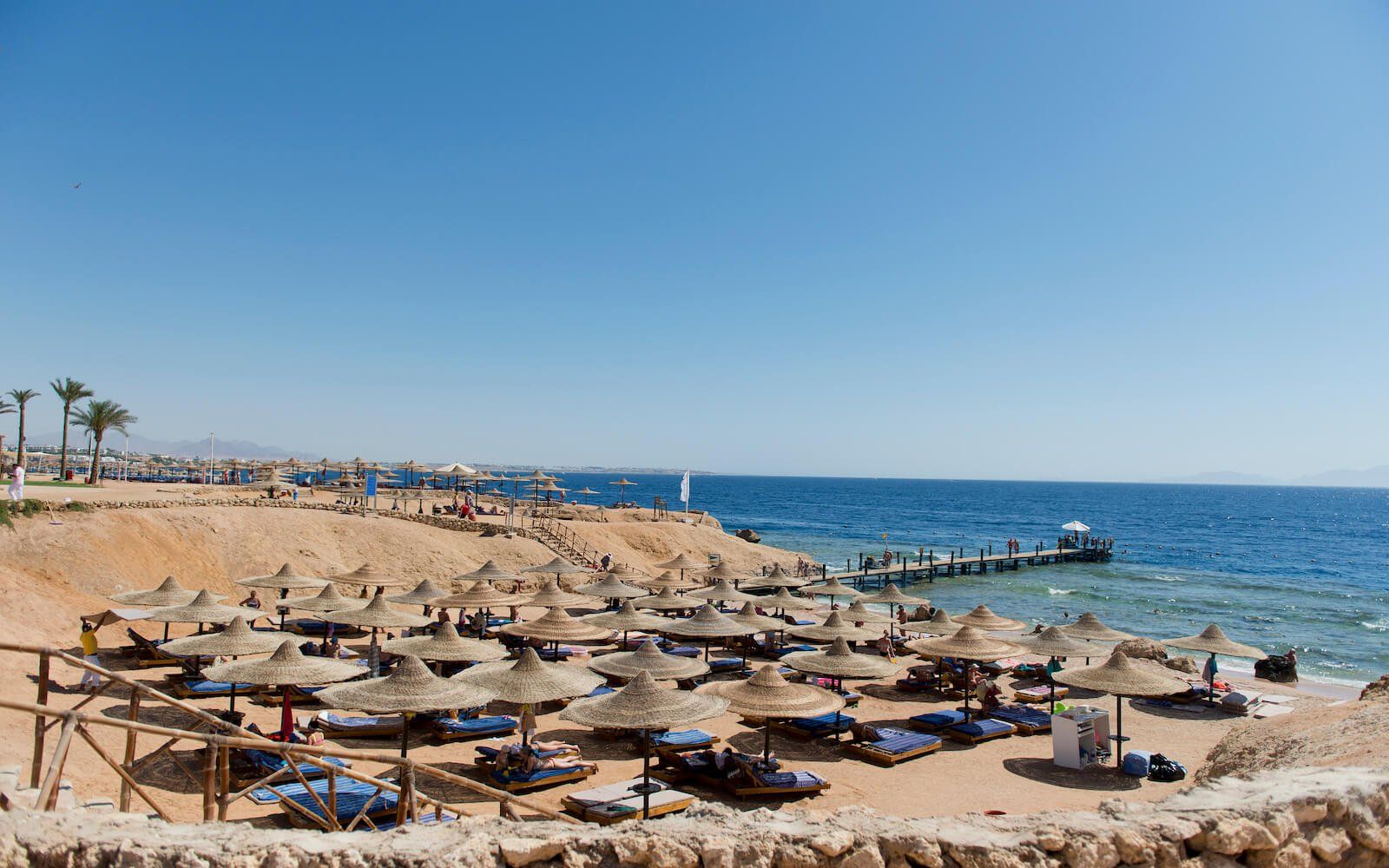 Red Sea view at Amphoras Beach with clear blue water
