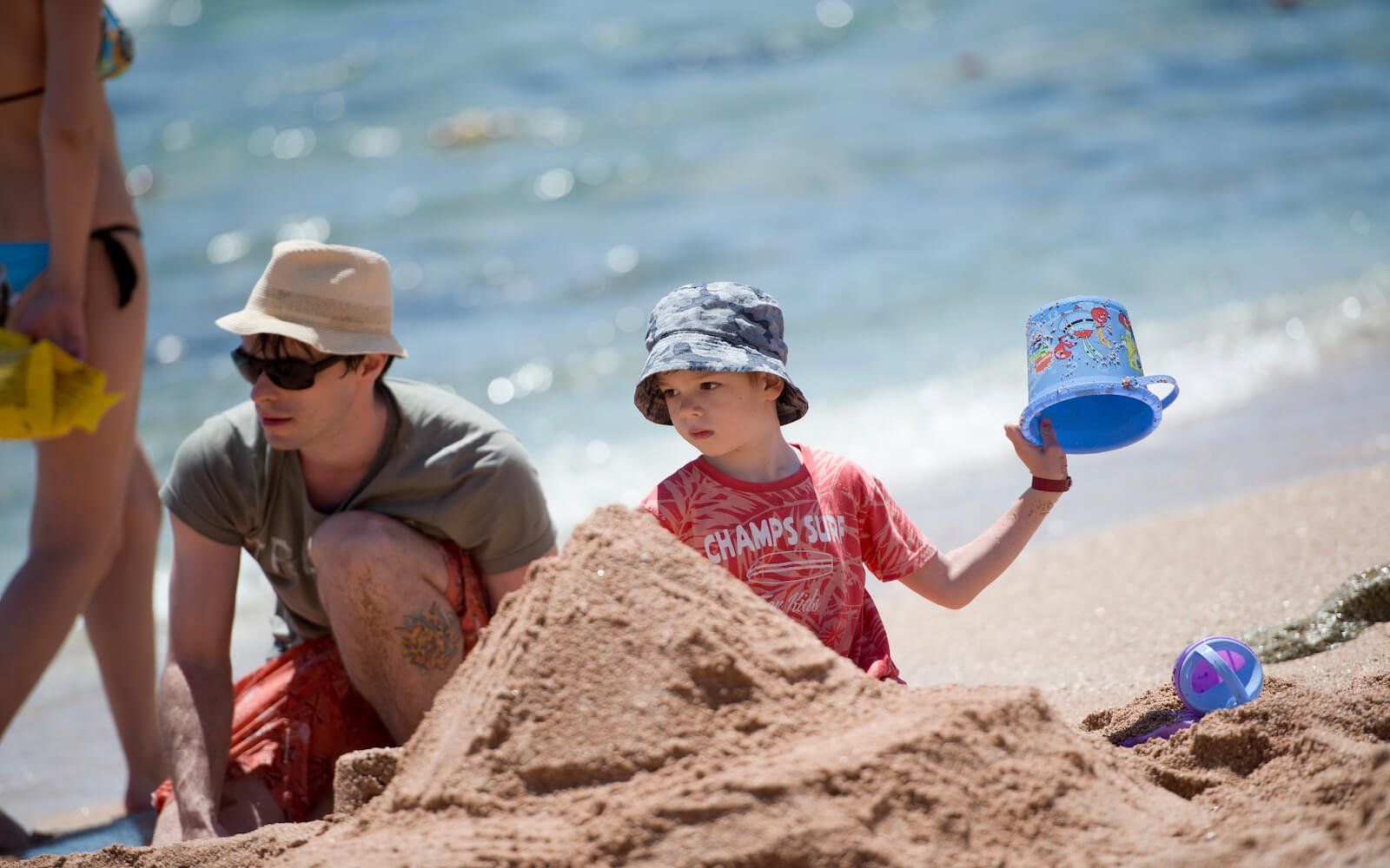 Kids playing on the beach at Amphoras Beach Resort