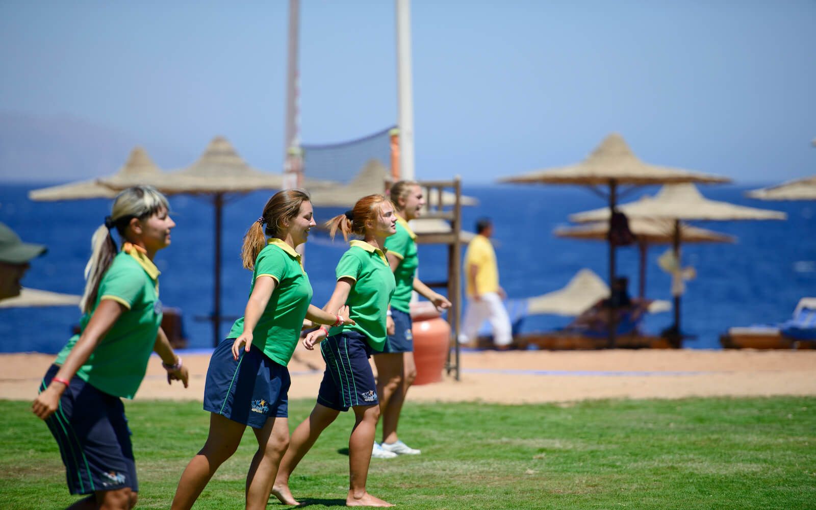 Morning fitness activities at Amphoras Beach