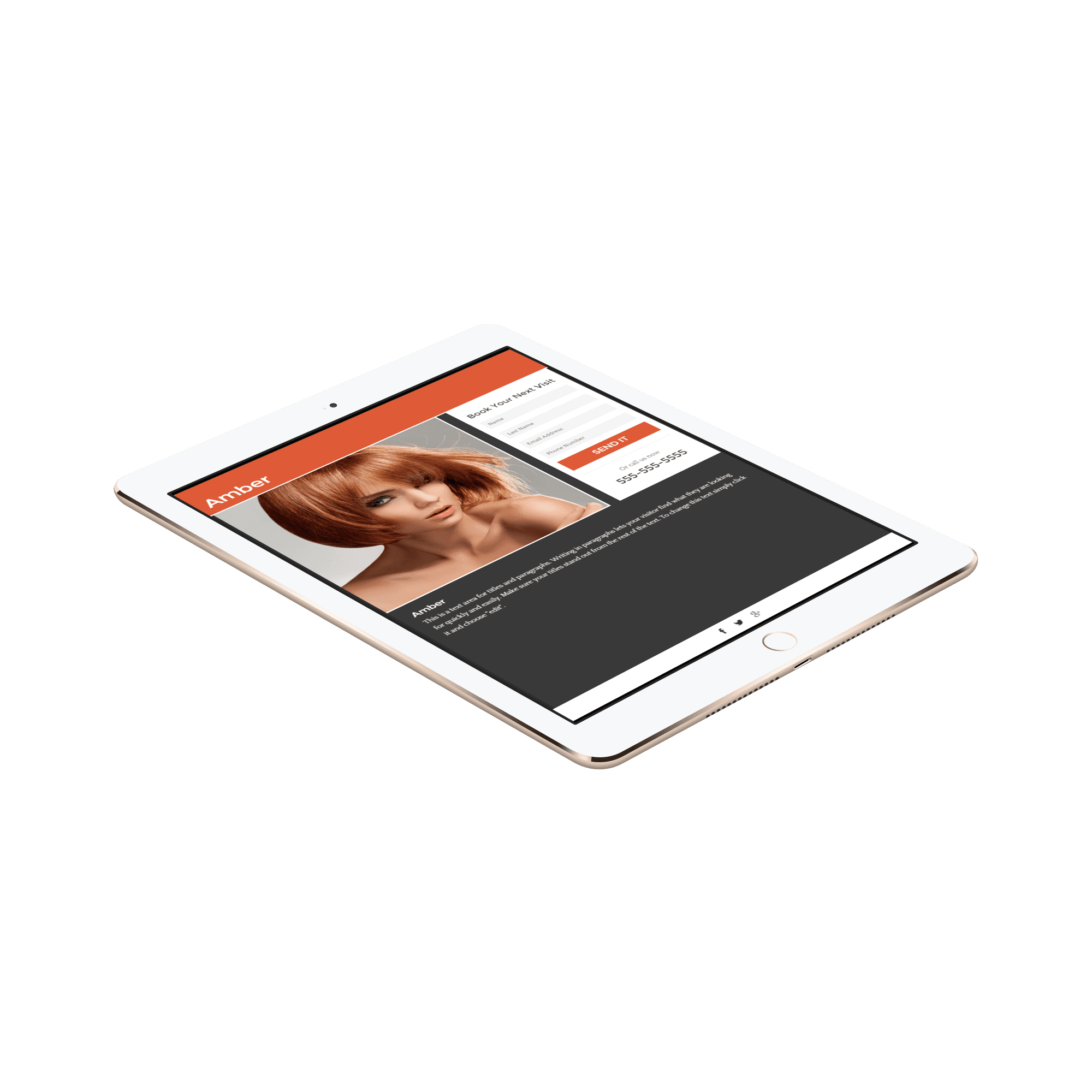 Amber Landing Page Template