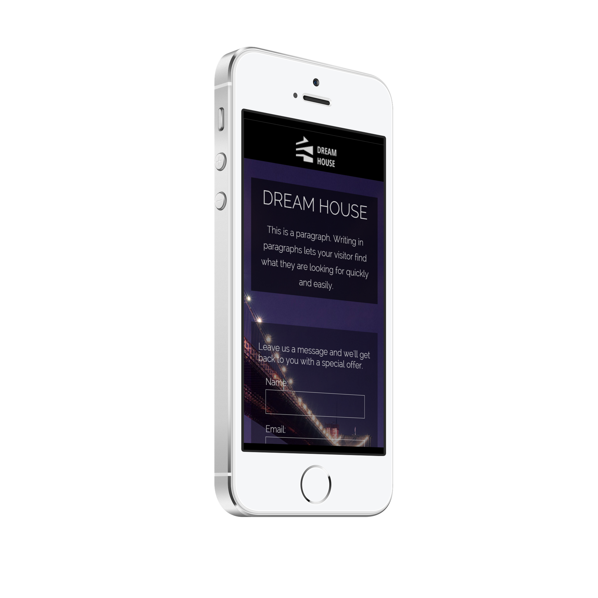Dream House Landing Page Template