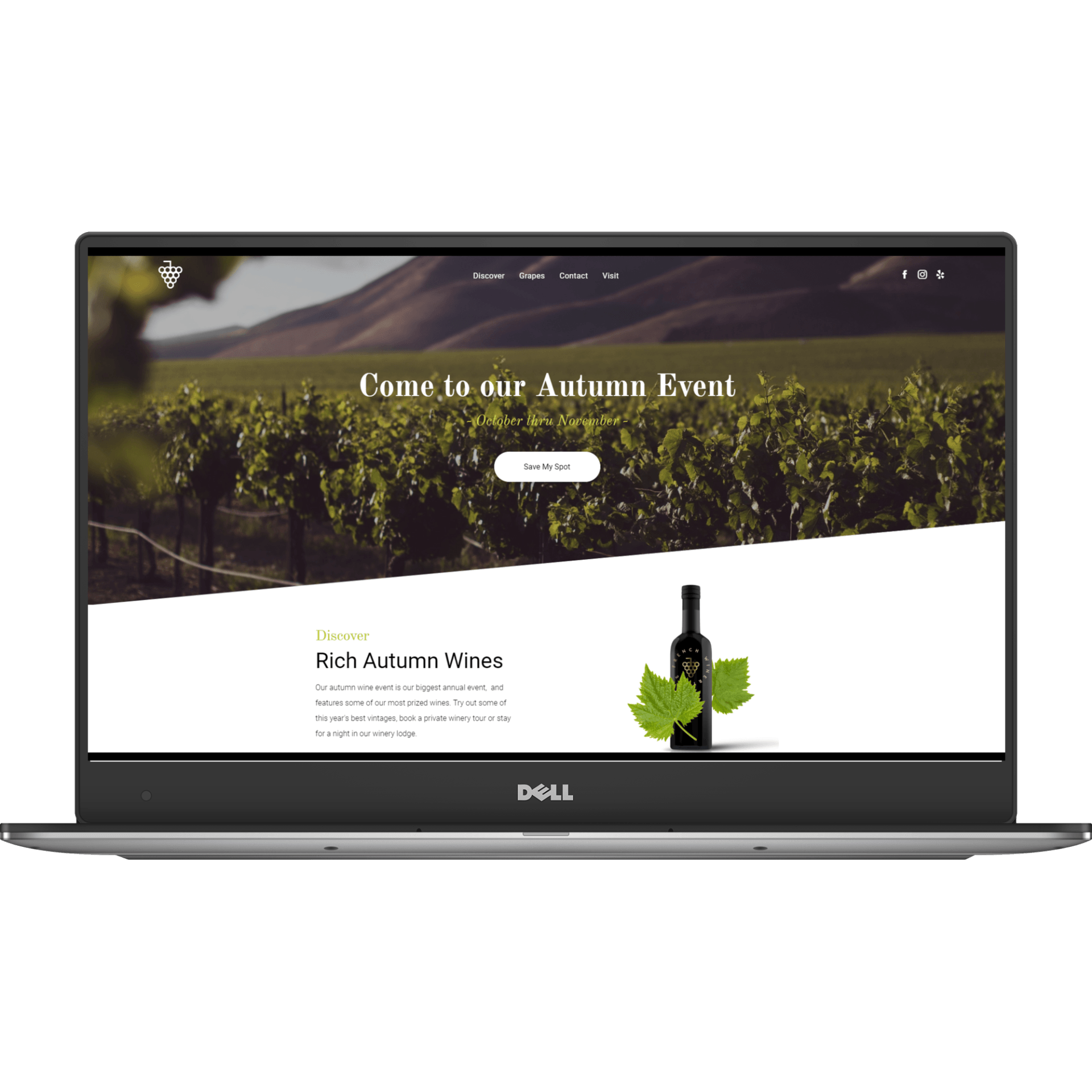 Winery Landing Page Template