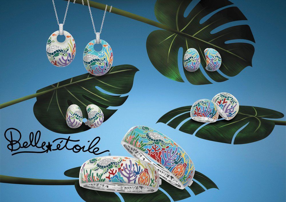 Multi-color necklaces, rings, and earrings