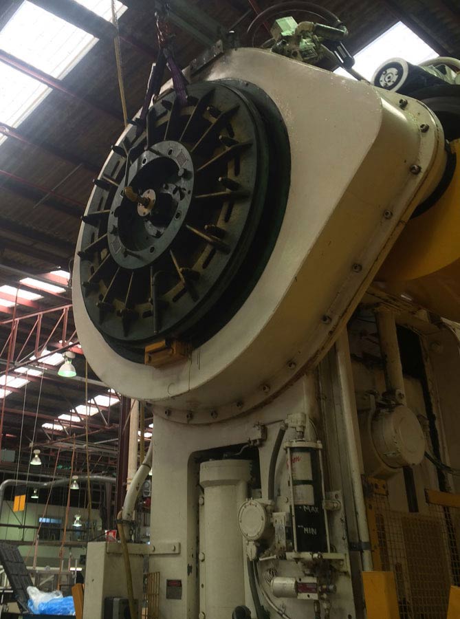 View of a machine being serviced