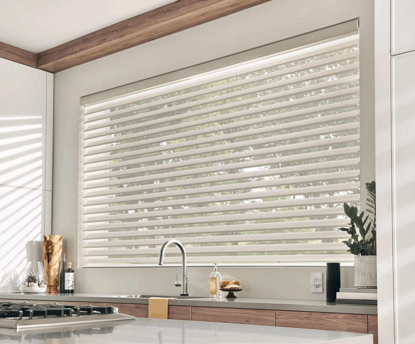 Open up any space with stunning sheers, window sheers, motorized sheers near Glendora, California (CA)