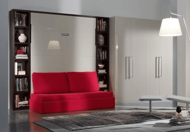 LETTO A SCOMPARSA A ROMA CON DIVANO CUBO Ambiente B LETTI A SCOMPARSA A ROMA
