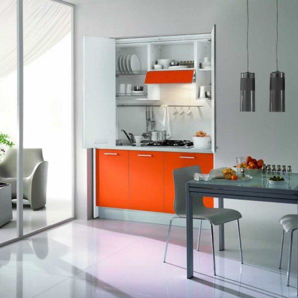 CUCINA MONOBLOCCO A SCOMPARSA ROMA ARTICA 155 CM CUCINA MONOBLOCCO A SCOMPARSA ROMA ARTICA 155 CM