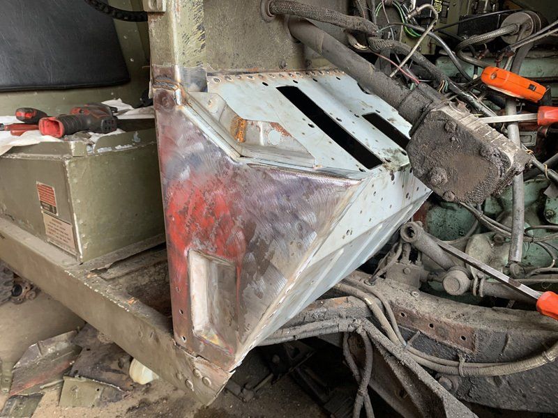 fabrication work on a land rover