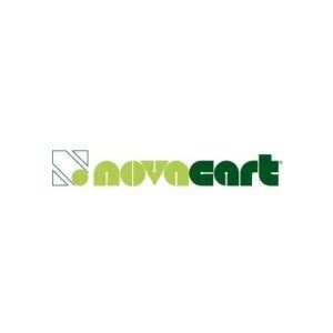 Il logo di Novacart presenta un'icona quadrata stilizzata accanto al nome dell'azienda, nei colori verde chiaro e verde scuro.