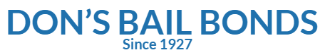 DON'S BAIL BONDS logo in blue text with 