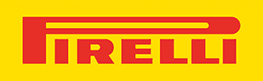 A yellow background with red letters that say irelli