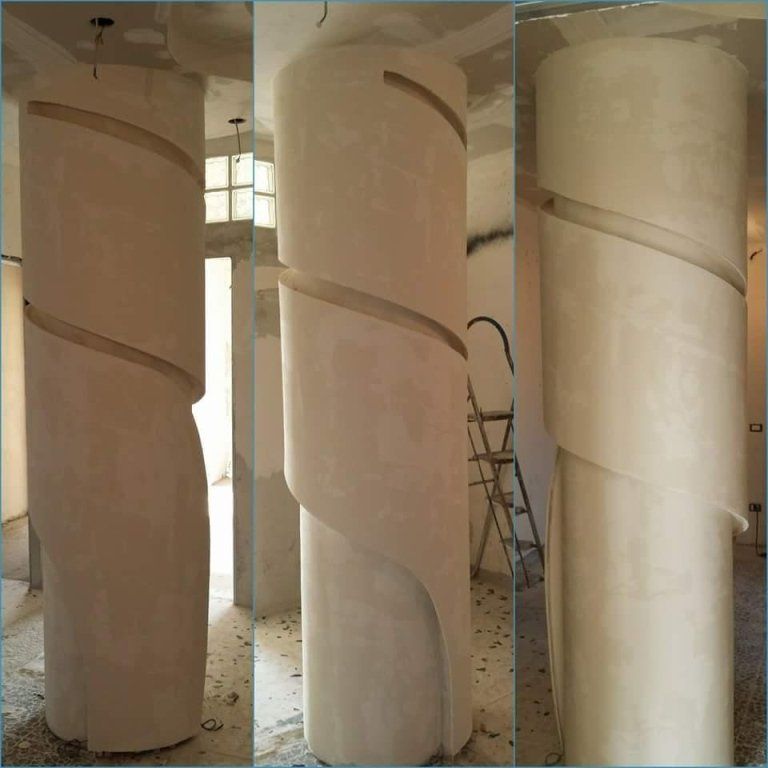colonne con decorazioni in cartongesso