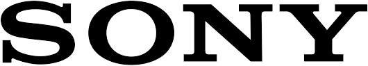 The word sony is written in black on a white background