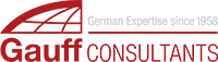 A logo for gauff consultants german expertise since 1958