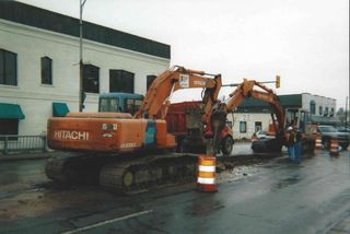 Bulldozer cleaning snow — Site Development Contractors in Osceola, IN Bulldozer cleaning snow — Site Development Contractors in Osceola, IN