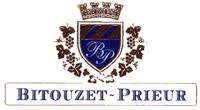 Logo voor Bitouzet-Prieur wijn: wapen met kroon, gestileerde