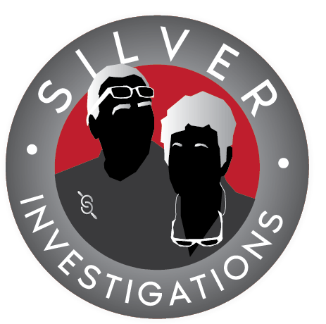 A logo for silver investigations shows a man and a woman