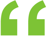 Green quotation marks.