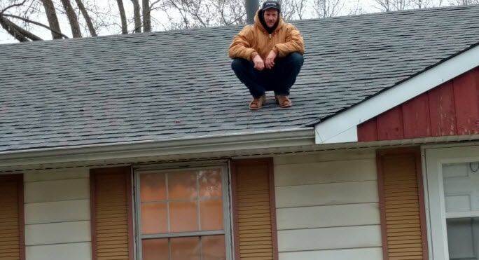 Worker on the Roof - Residential Roofing in Lake in the Hills,, IL