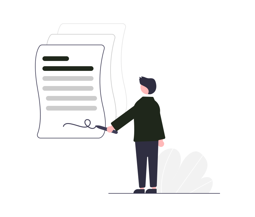 sign paperwork illustration