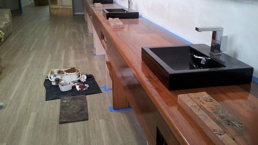 renovated wood sinks