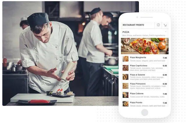 Online menu ordering