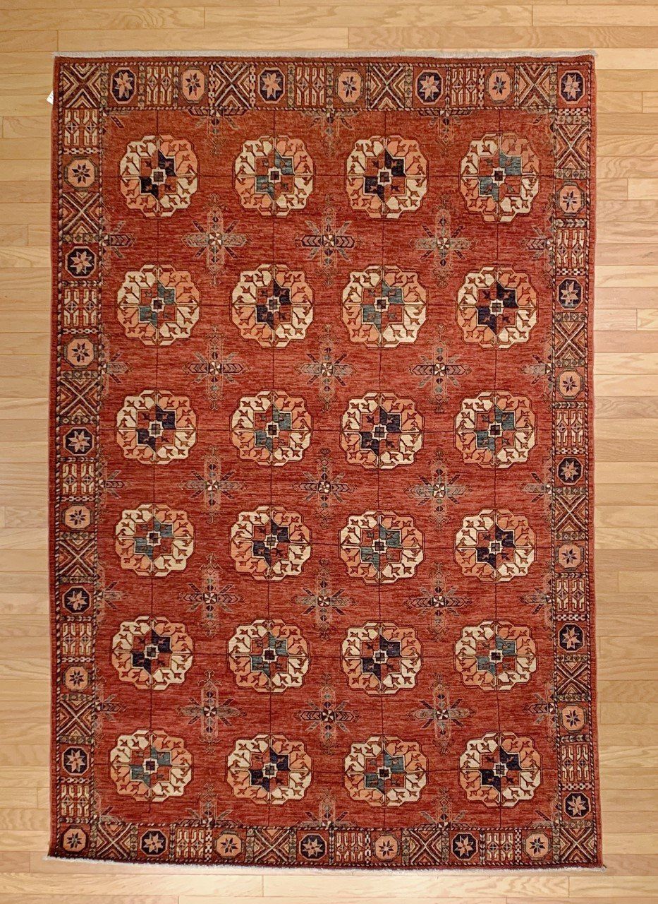Red Geometric Tribal Rug