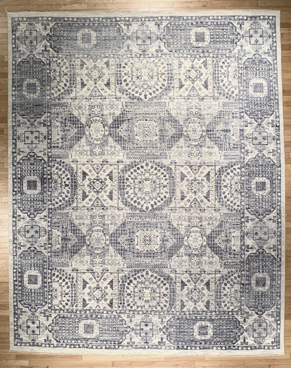 Blue Vintage Patterned Rug