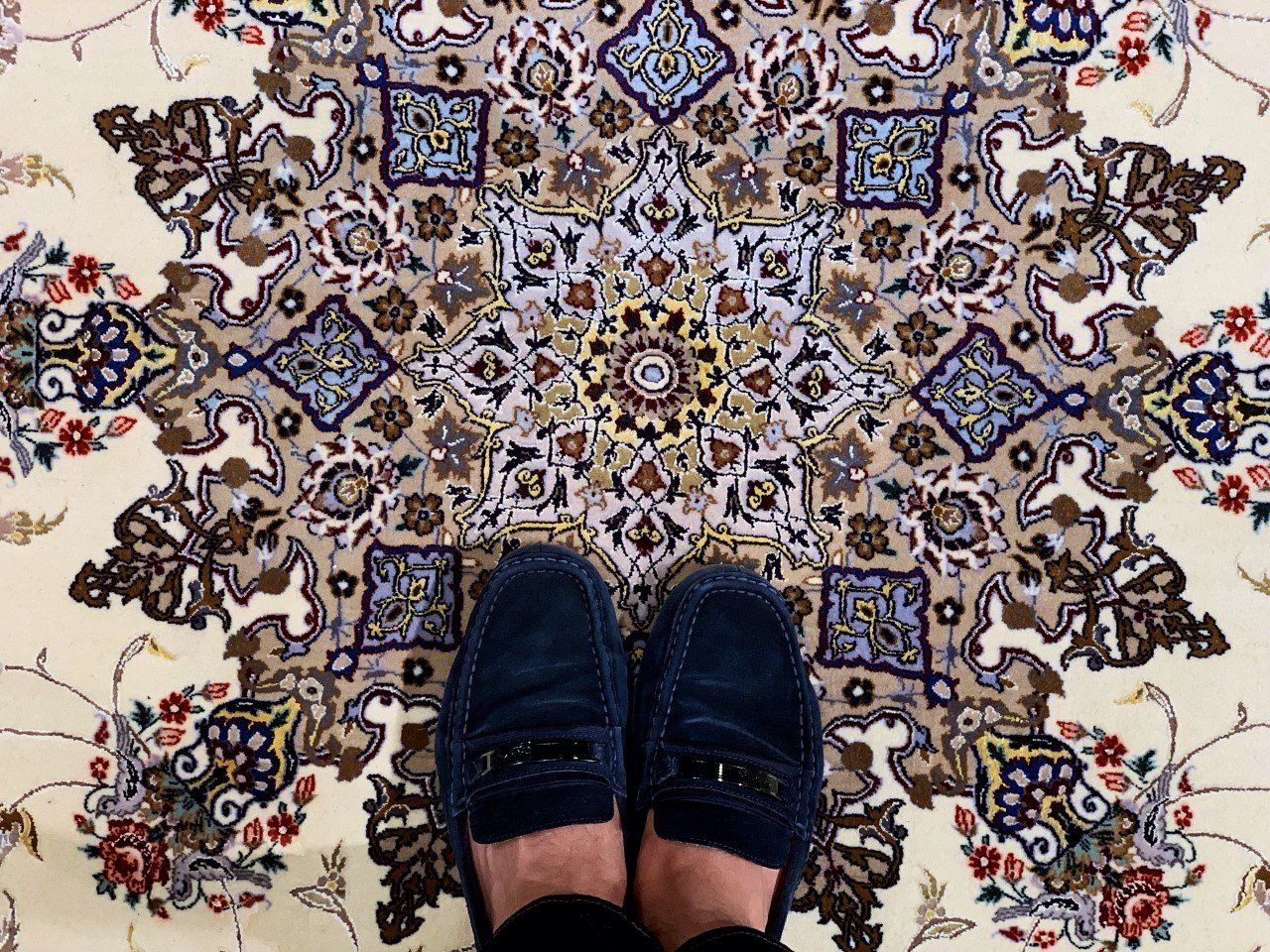 Vintage Persian Medallion Rug