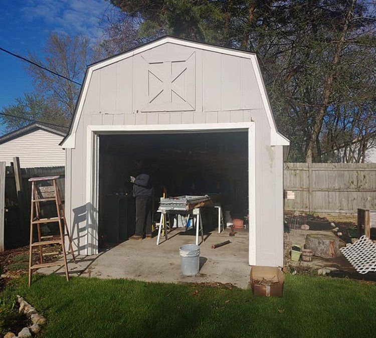 Shed Door Before Installation — Port Washington, WI — Jiffy Overhead Door, LLC Shed Door Before Installation — Port Washington, WI — Jiffy Overhead Door, LLC