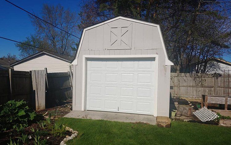 Shed Door After Installation — Port Washington, WI — Jiffy Overhead Door, LLC Shed Door After Installation — Port Washington, WI — Jiffy Overhead Door, LLC