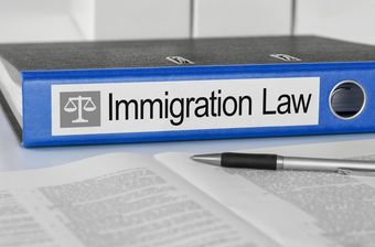 file with immigration law on the spine