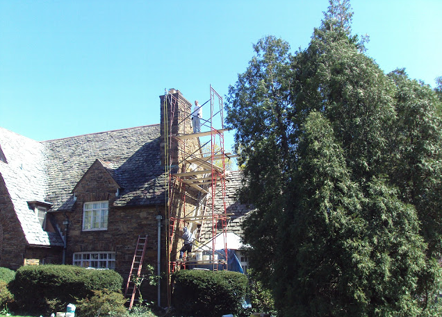 chimney repair - stone work in Newtown Square, PA