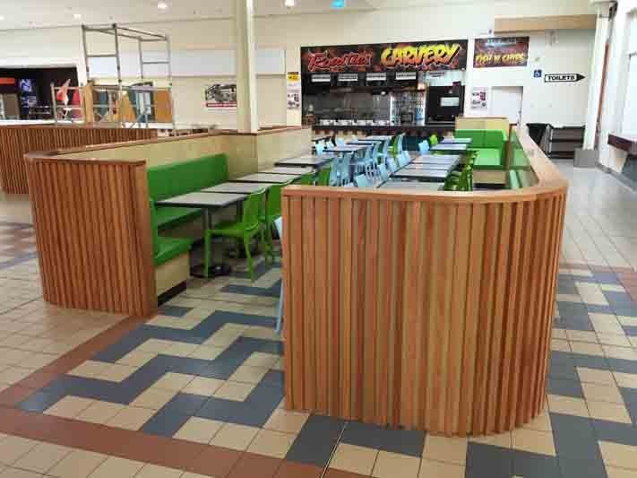 View of the furniture at a cafe