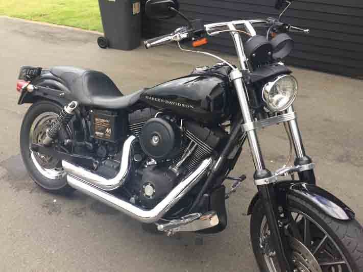View of a black color bike