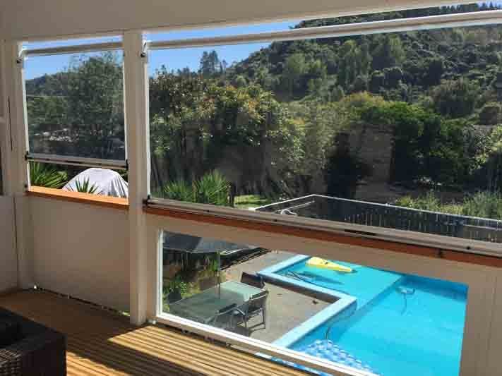View of the pool from the deck