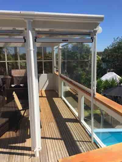 View of the wooden flooring of the deck